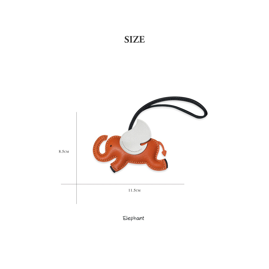 HANDSEWGIFT Sheep Leather Elephant Charm DIY Kit detail image 3