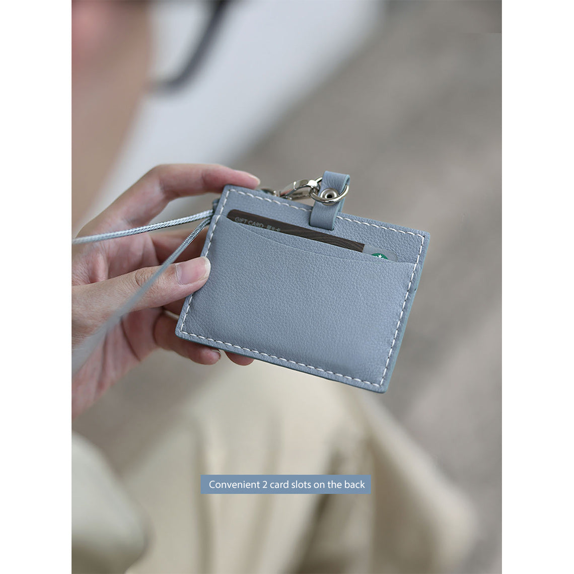 DIY Leather ID Badge Holder Kit with Card Slots – Top Grain & Full Grain Leather detail image 8