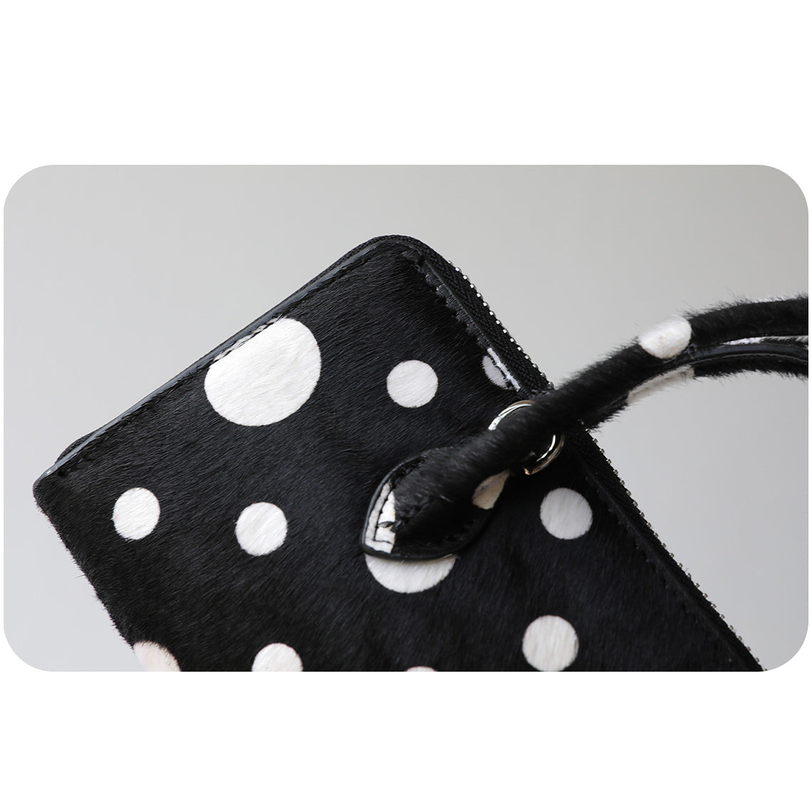 Polka Dot Small Clutch with Detachable Crossbody Strap detail image 12