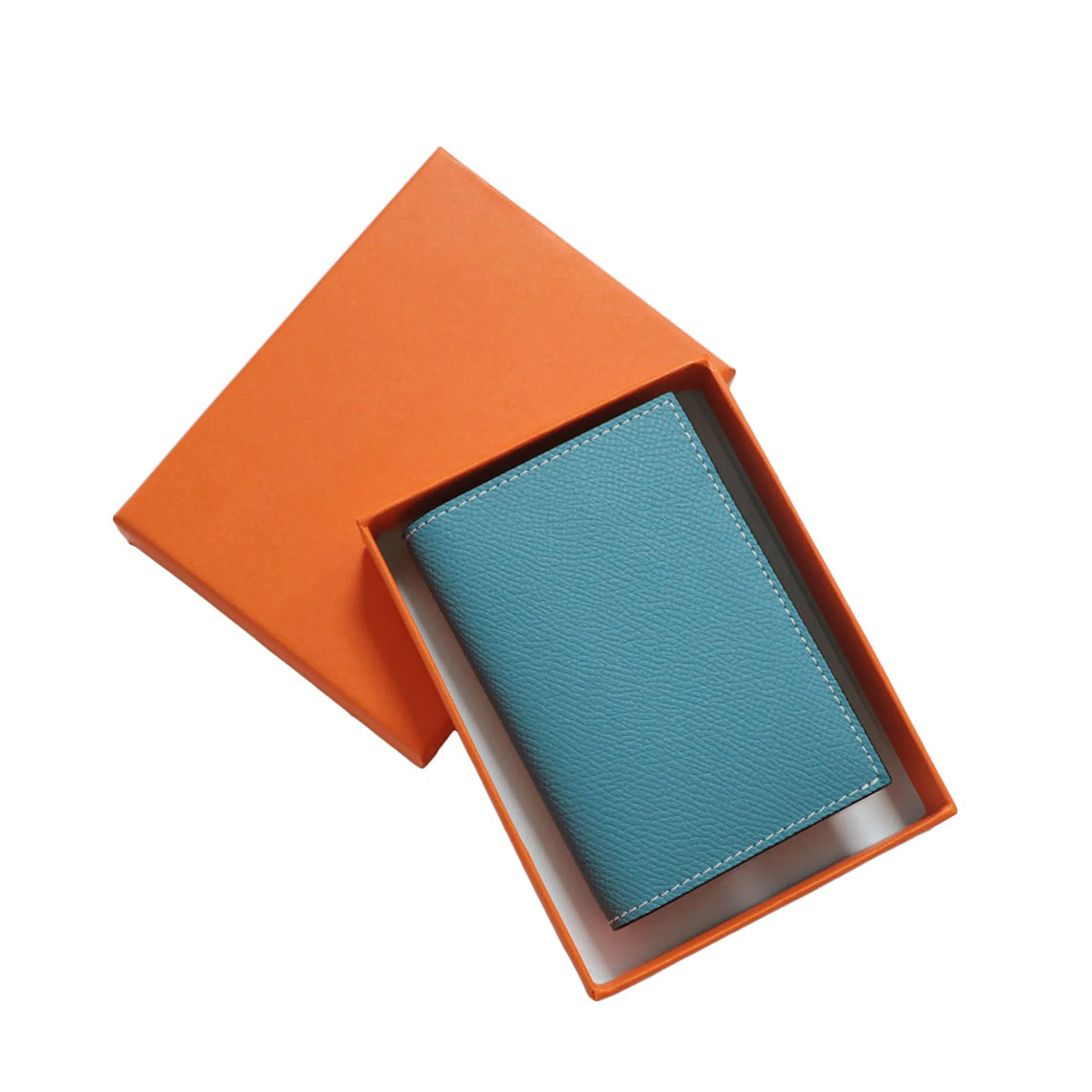 Compact Bifold Card Wallet in Top Grain Leather detail image 12