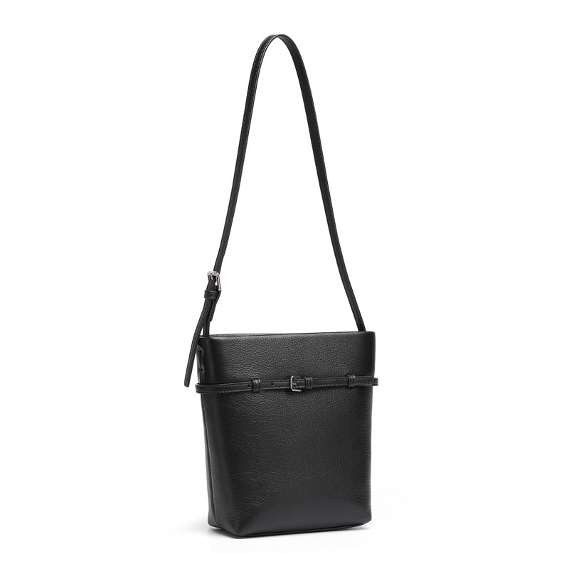 Vintage Leather Bucket Bag | Minimalist Old Money Tote product image 1