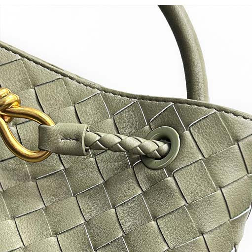 Woven Leather Tote Bag - Retro Knot Shoulder Bag & Handbag detail image 4