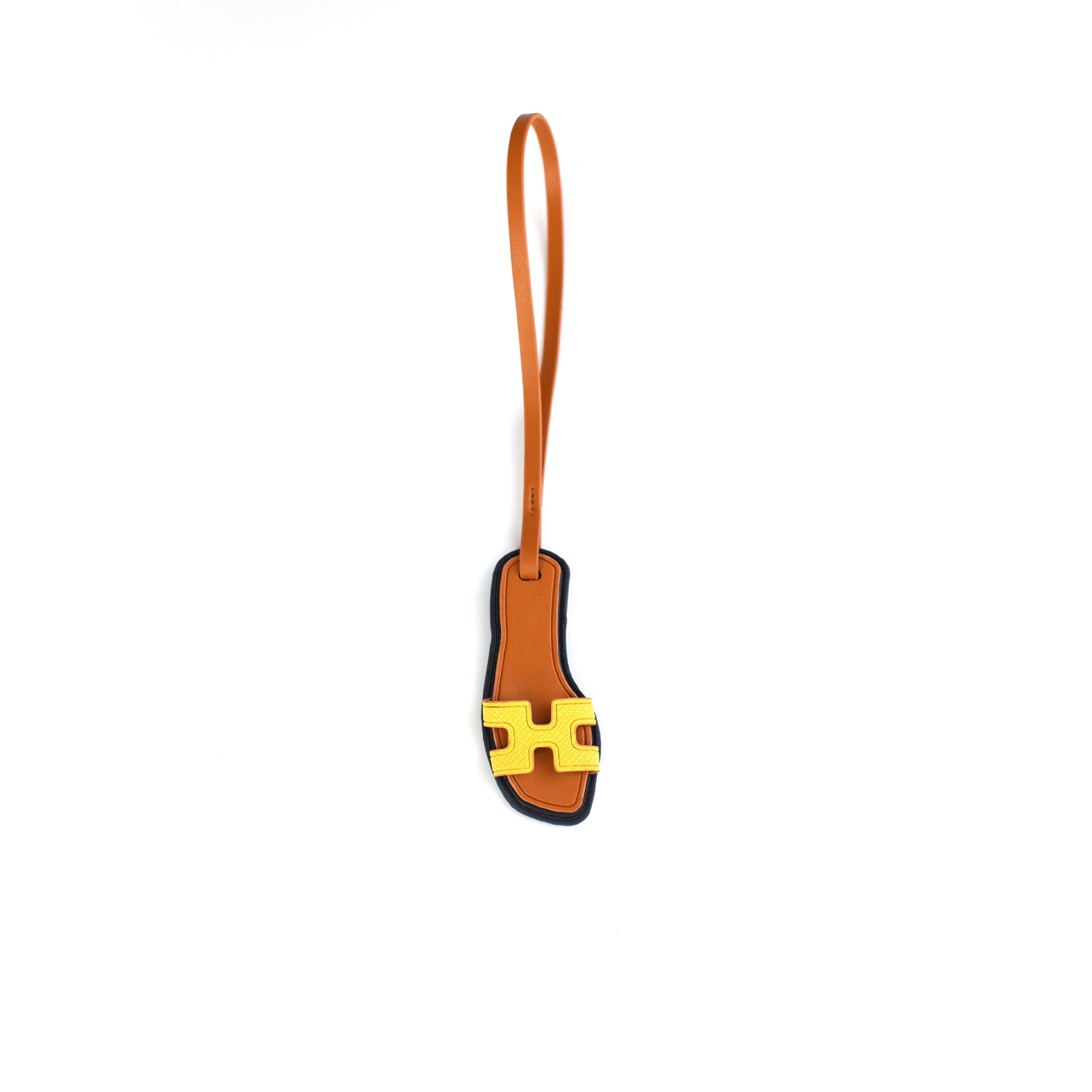 Sandal Slipper Bag Charm Keychain in PU Leather (11 Colors) detail image 10