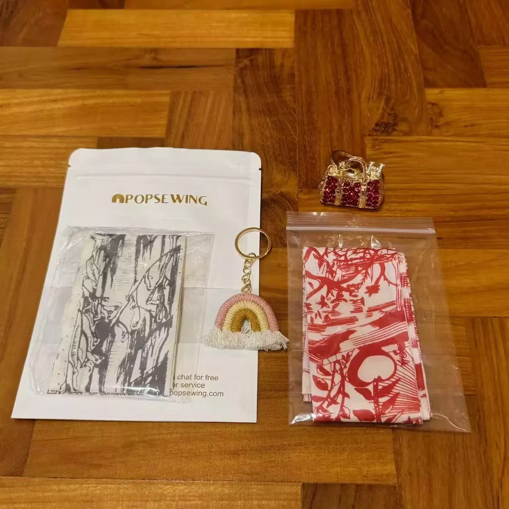 26 Letters Silk Scarf Bag Charm Keychain – 2 Pieces, Choose Your Initials detail image 5