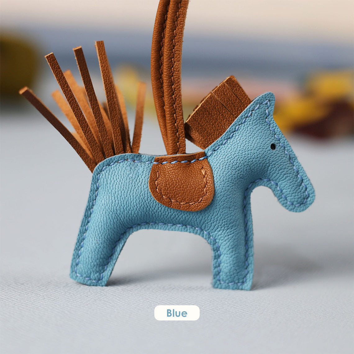 Handsew DIY Horse Bag Charm Kit - Sheep Leather, Pre-Cut & Punched detail image 8