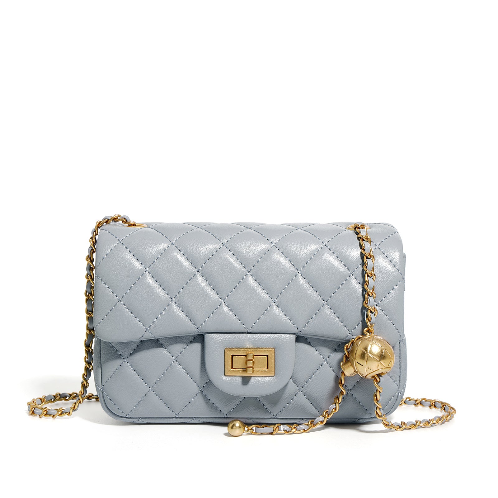Quilted Lamb Leather Chain Bag with Shoulder and Crossbody Strap detail image 1