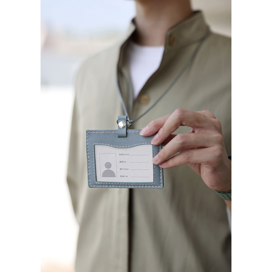 DIY Leather ID Badge Holder Kit with Card Slots – Top Grain & Full Grain Leather detail image 6