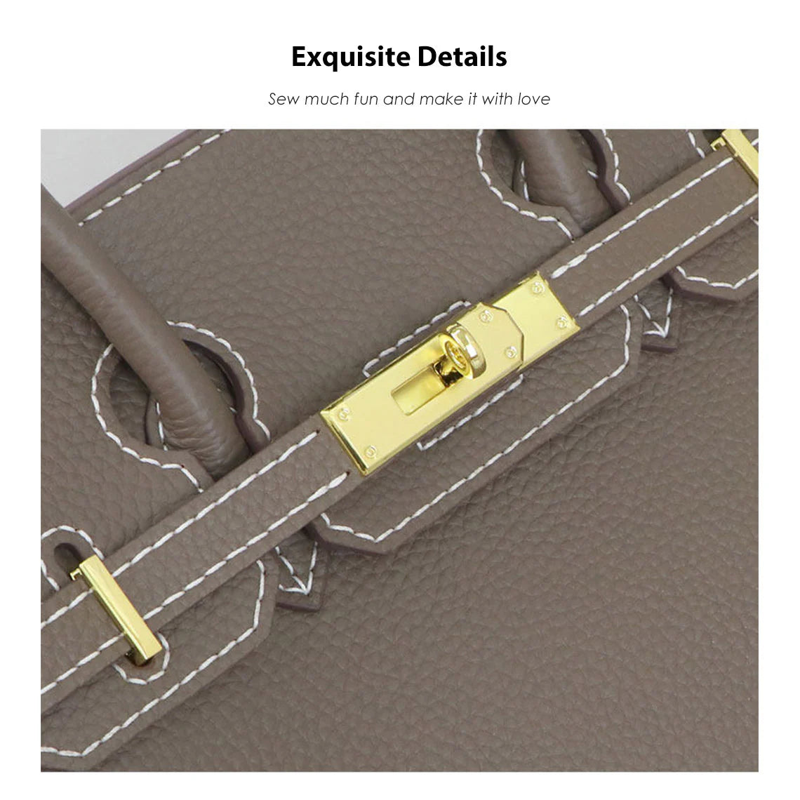 Sellier Leather Handbag DIY Kit – Top Grain, Pre-Cut & Pre-Punched detail image 17