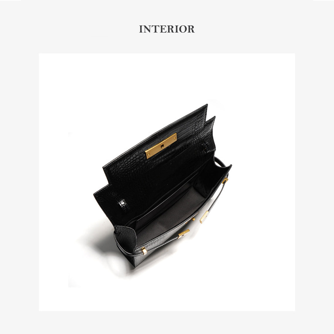 City Shoulder Bag in Smooth or Crocodile Embossed Leather detail image 4