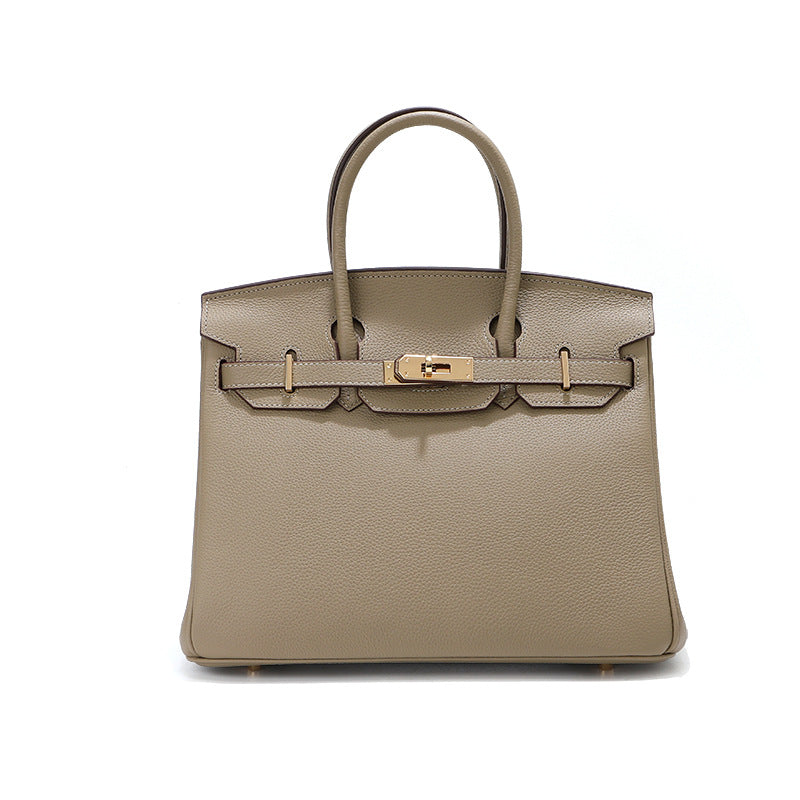 Mini Top Handle Bag 20 in Pebbled Grain Leather with Adjustable Strap detail image 11