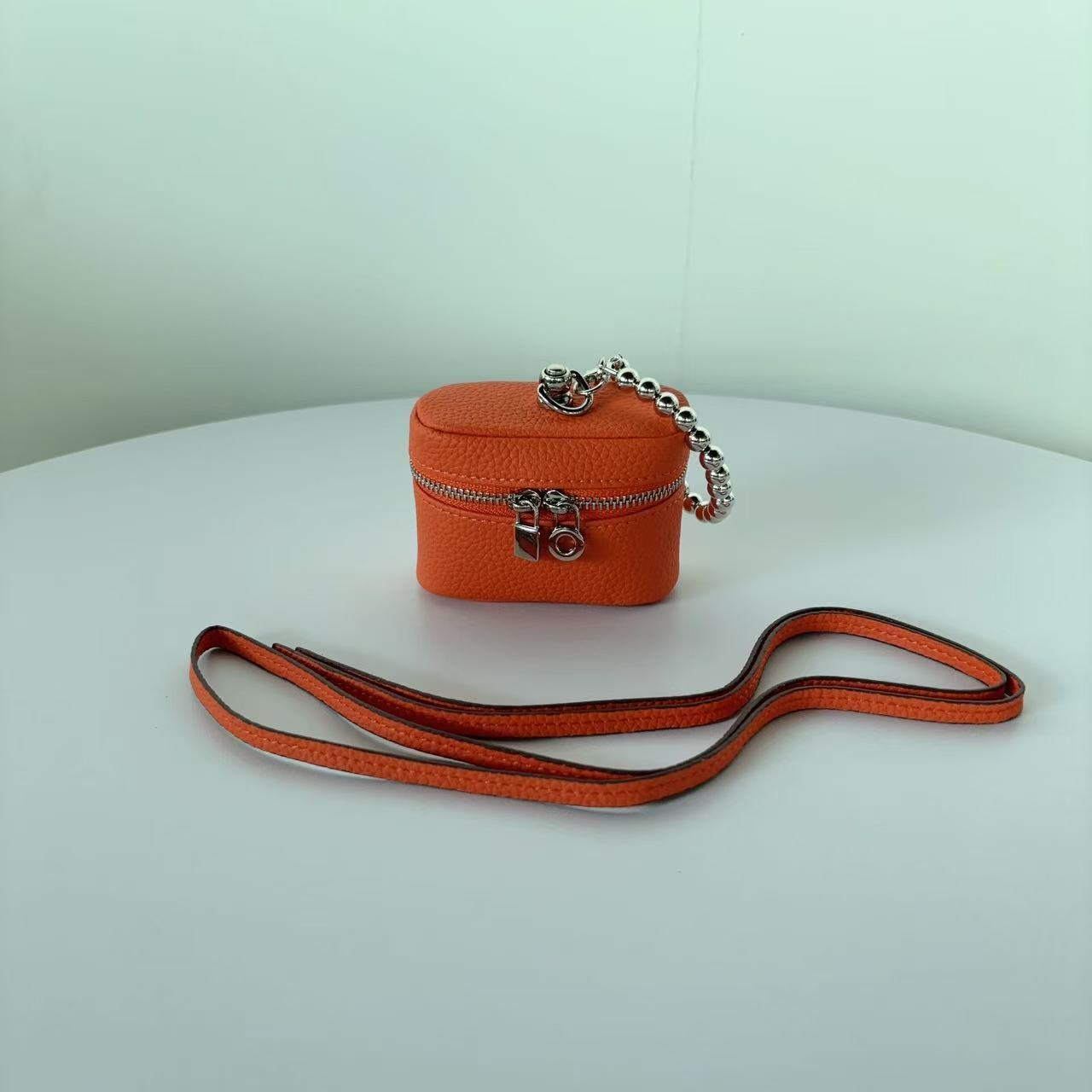 Mini Lipstick Coin Purse with Earphone Holder - Compact PU Leather Pouch detail image 9