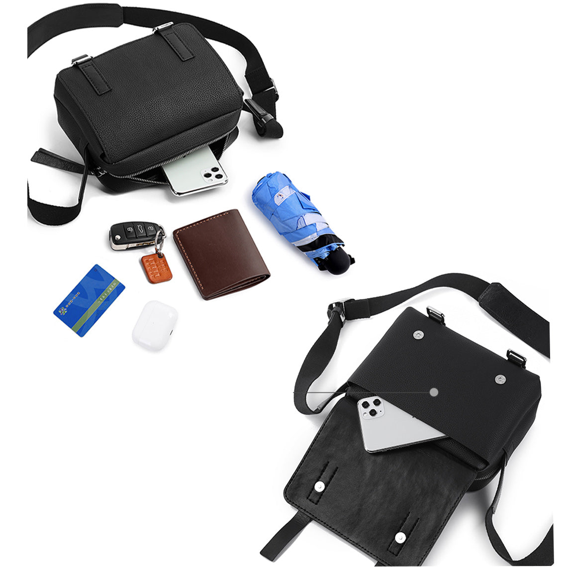 Handsewn Top Grain Leather Mini Messenger Bag DIY Kit detail image 2
