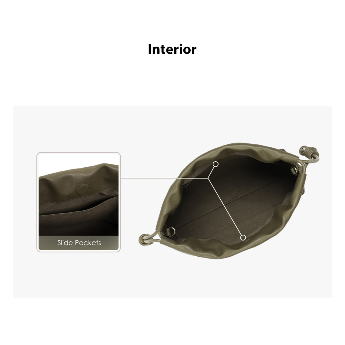 Hand Sewn Leather Drawstring Chain Clutch DIY Kit detail image 11
