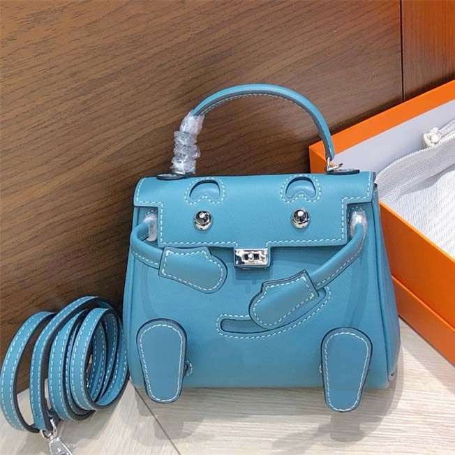 Smile Doll Bag Genuine Leather Mini Handbag with Top Handle and Crossbody Strap detail image 5