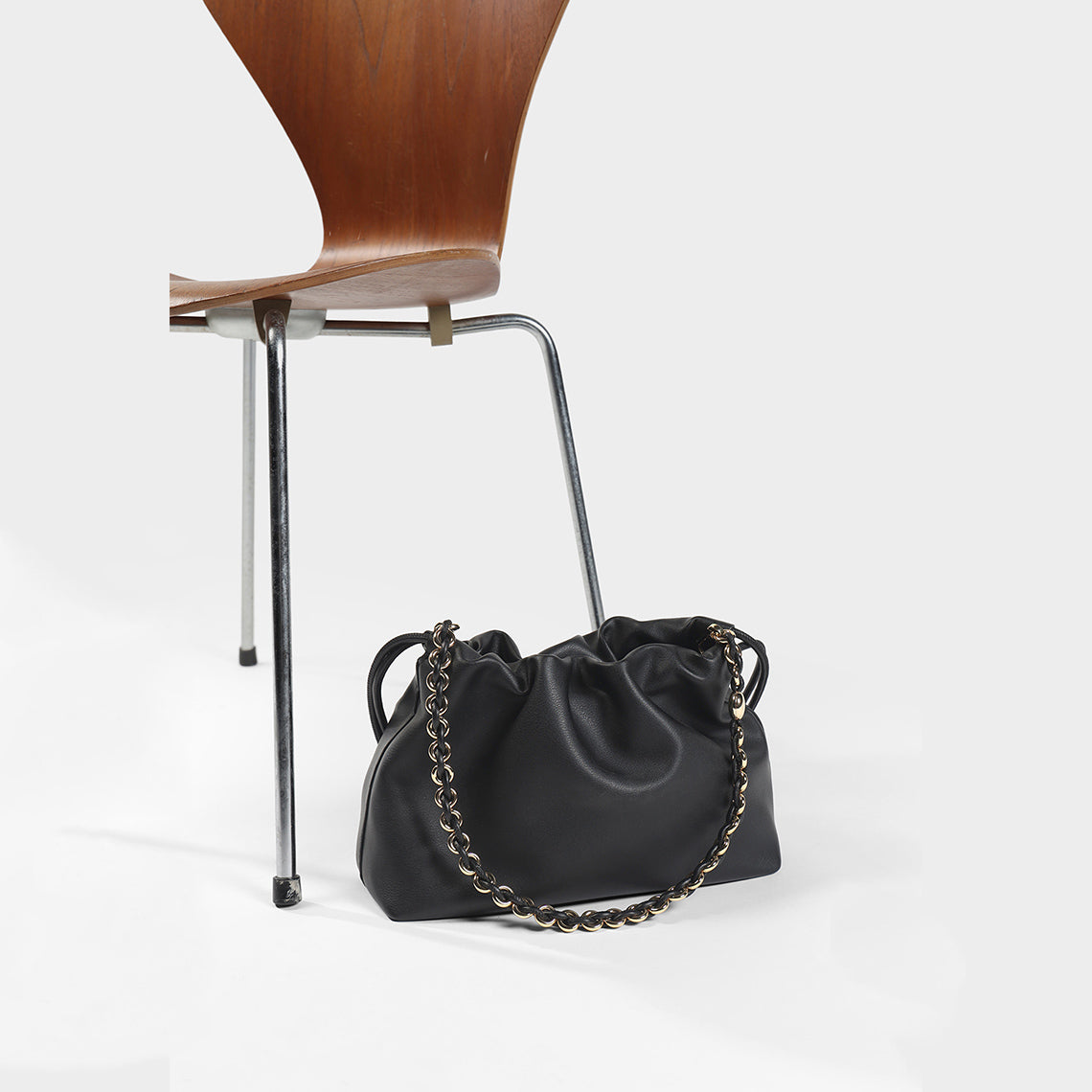 Hand Sewn Leather Drawstring Chain Clutch DIY Kit detail image 6