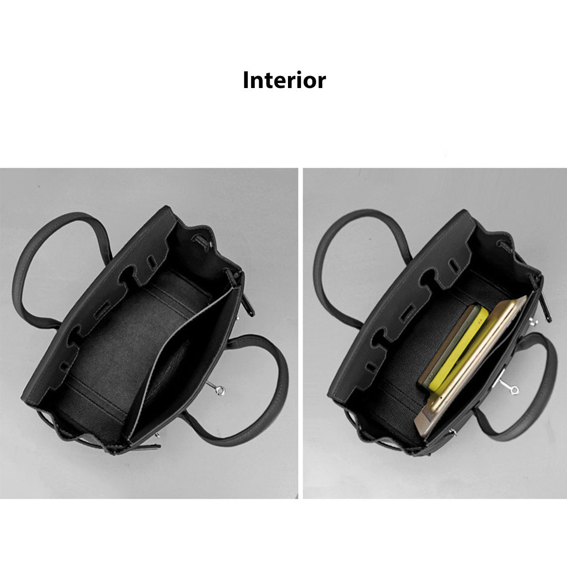 DIY Top Grain Leather Bag Kit with Reusable Fabric Lining – Gold Brown or Black detail image 5