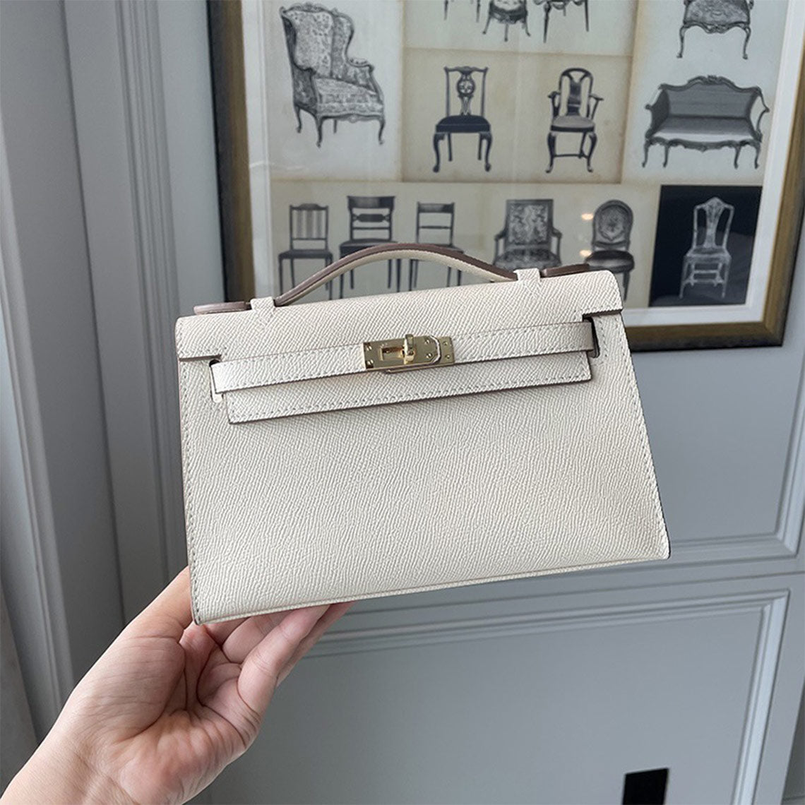 Small Leather Top Handle Bag with Adjustable Strap for Women detail image 10