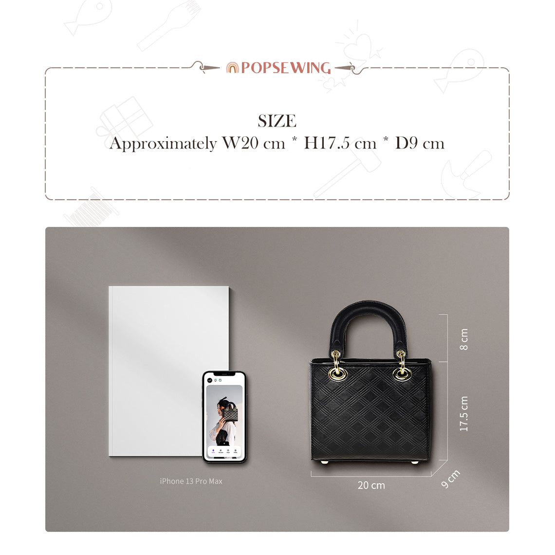 Top Grain Calfskin Leather Lady Handbag DIY Kit with Pre-Cut Pieces detail image 5