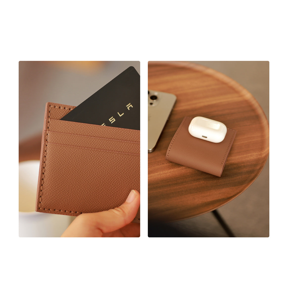 Handsew Your Own Top Grain Leather Card Wallet DIY Kit – Grey or Brown detail image 9