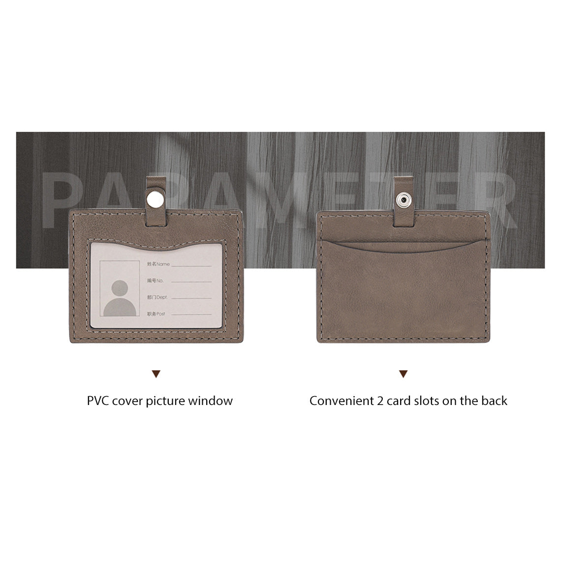 DIY Leather ID Badge Holder Kit with Card Slots – Top Grain & Full Grain Leather detail image 7
