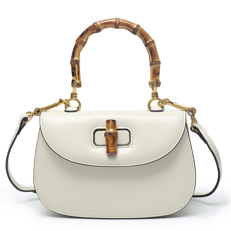 Genuine Leather Retro Bamboo Top Handle Mini Bag detail image 10