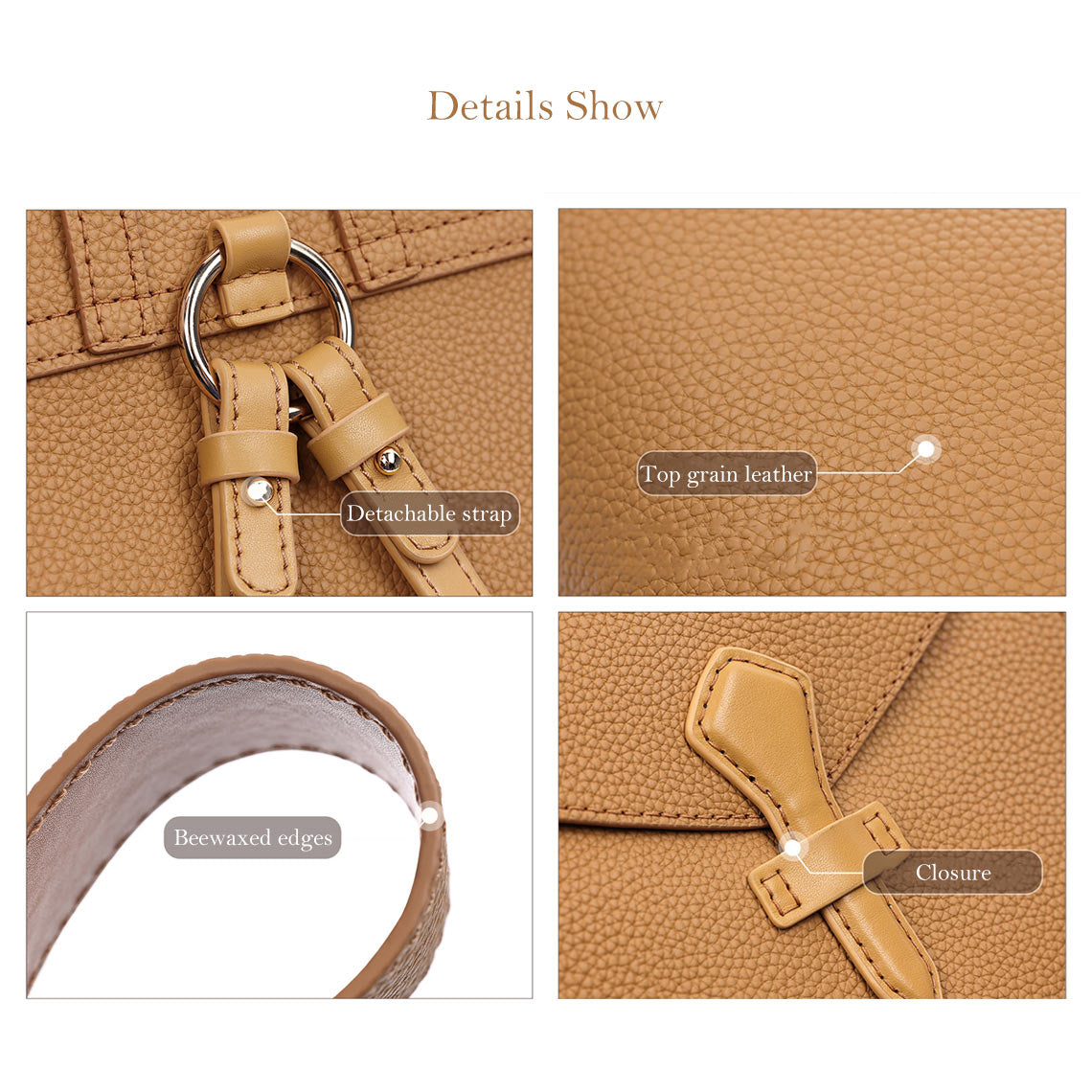 Top Grain Leather Tote Backpack DIY Kit – Hand Sewing Craft Project detail image 10