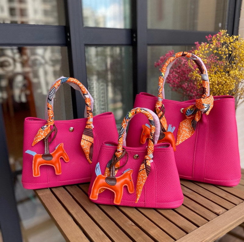Top Grain Leather Tote Bag with Removable Canvas Strap detail image 11
