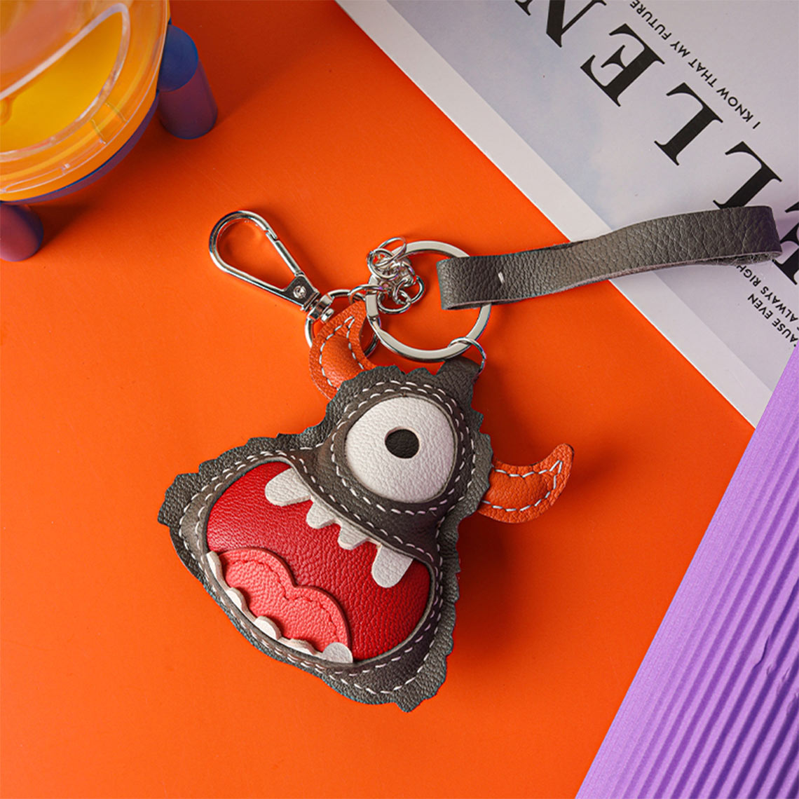 HandsewGift Leather Monster Keychain Charm DIY Kit detail image 8