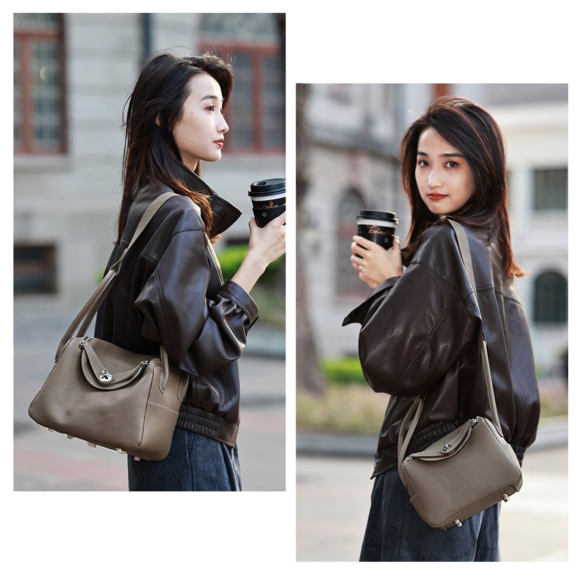 HandsewGift Top Grain Leather Shoulder Bag DIY Kit detail image 3