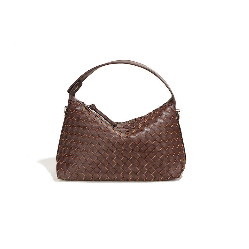 Woven Leather Pillow Bag for Women – Shoulder and Crossbody Handbag detail image 8