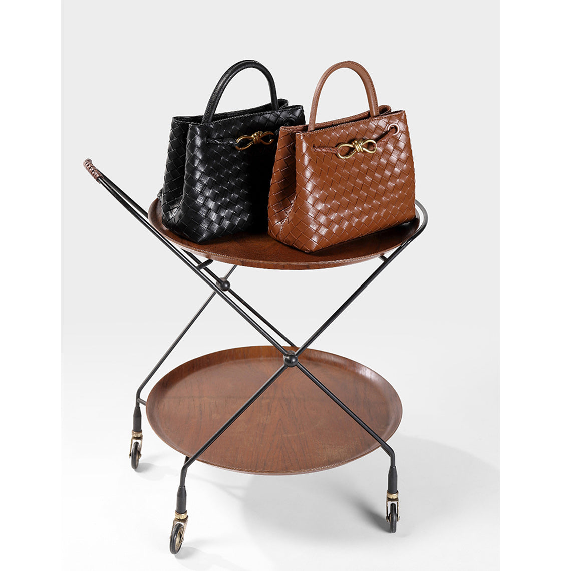 HandsewGift DIY Woven Leather Small Tote Kit – Black or Brown detail image 9