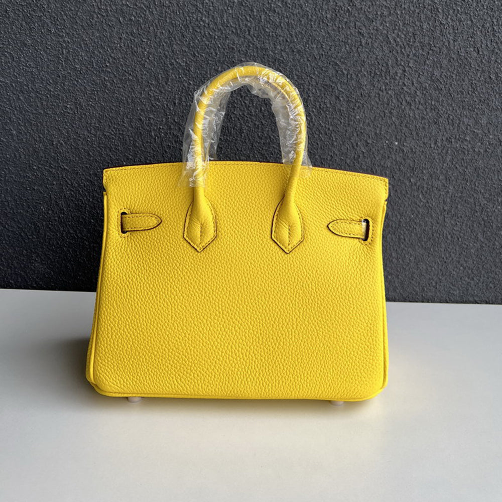 Classic Top Handle Leather Bag with Gold Hardware – Multiple Sizes and Colors detail image 4