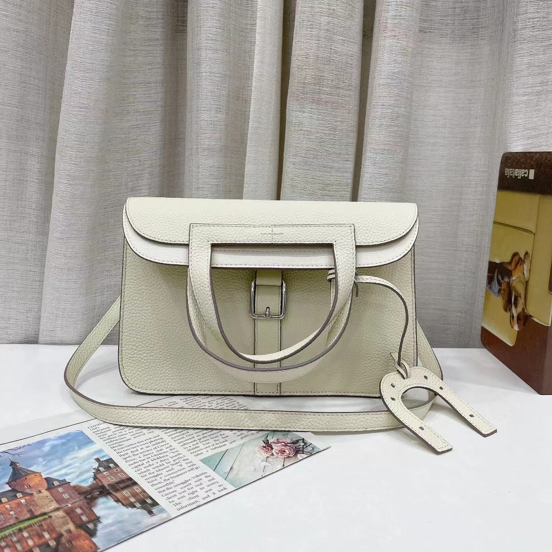 Convertible Top Grain Leather Handbag – Small & Medium Sizes detail image 3