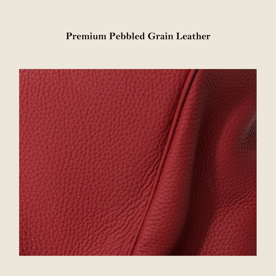 Top Grain Leather Top Handle Bag with Long Shoulder Strap - 40cm detail image 3