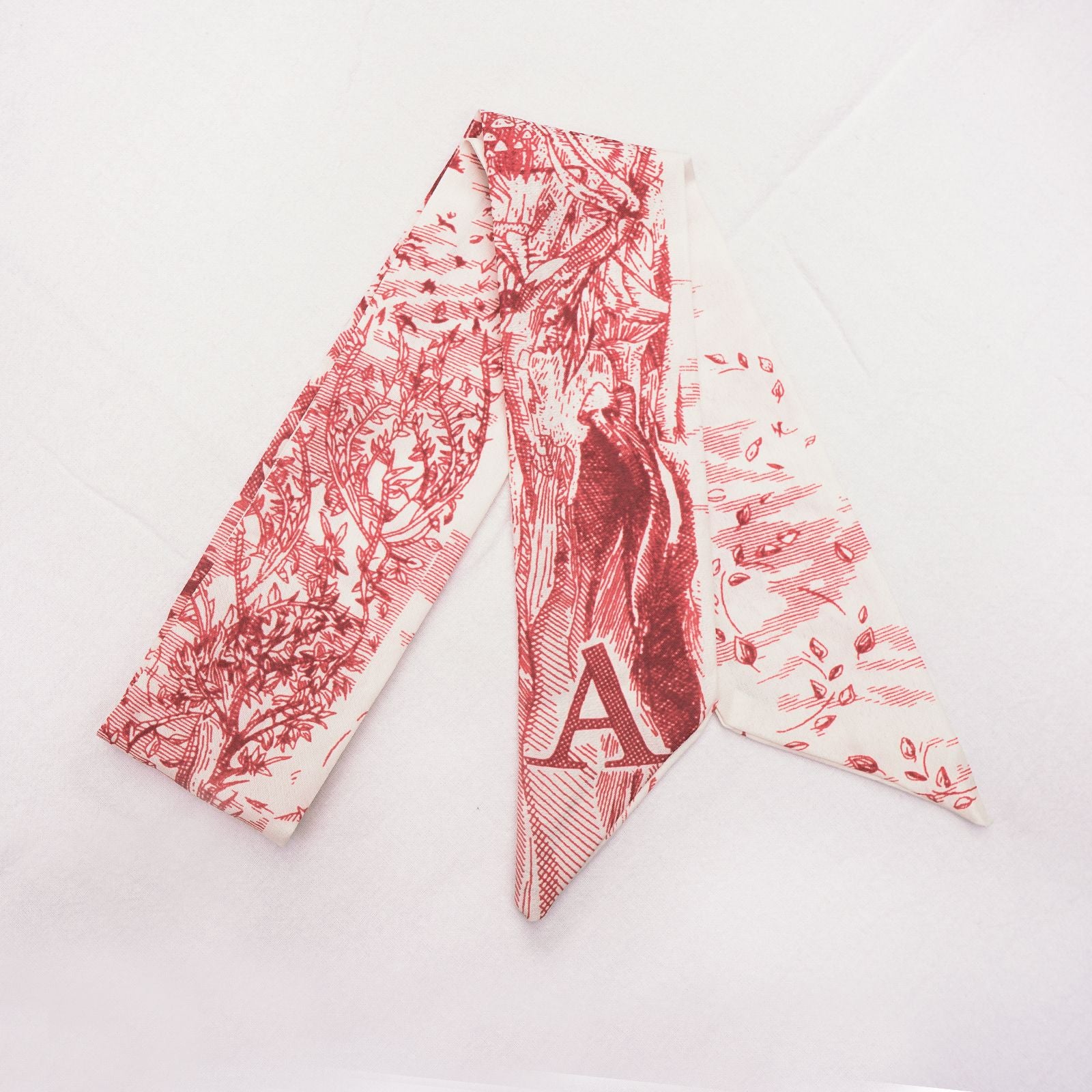 26 Letters Silk Scarf Bag Charm Keychain – 2 Pieces, Choose Your Initials detail image 7