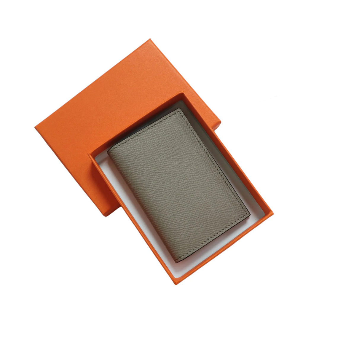 Compact Bifold Card Wallet in Top Grain Leather detail image 8