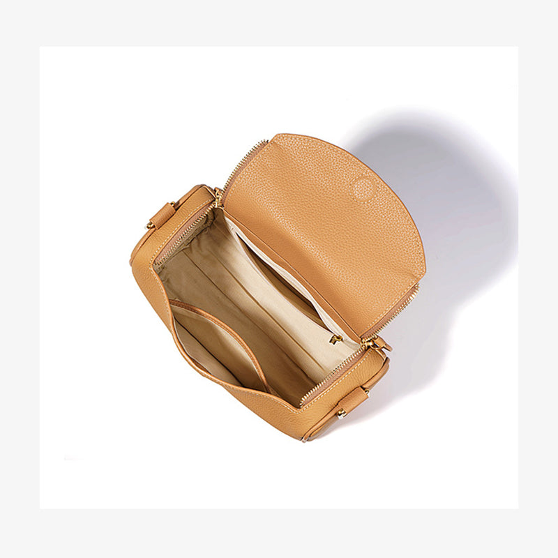 Top Grain Leather Pillow Bag for Women - Shoulder and Crossbody Bag detail image 4