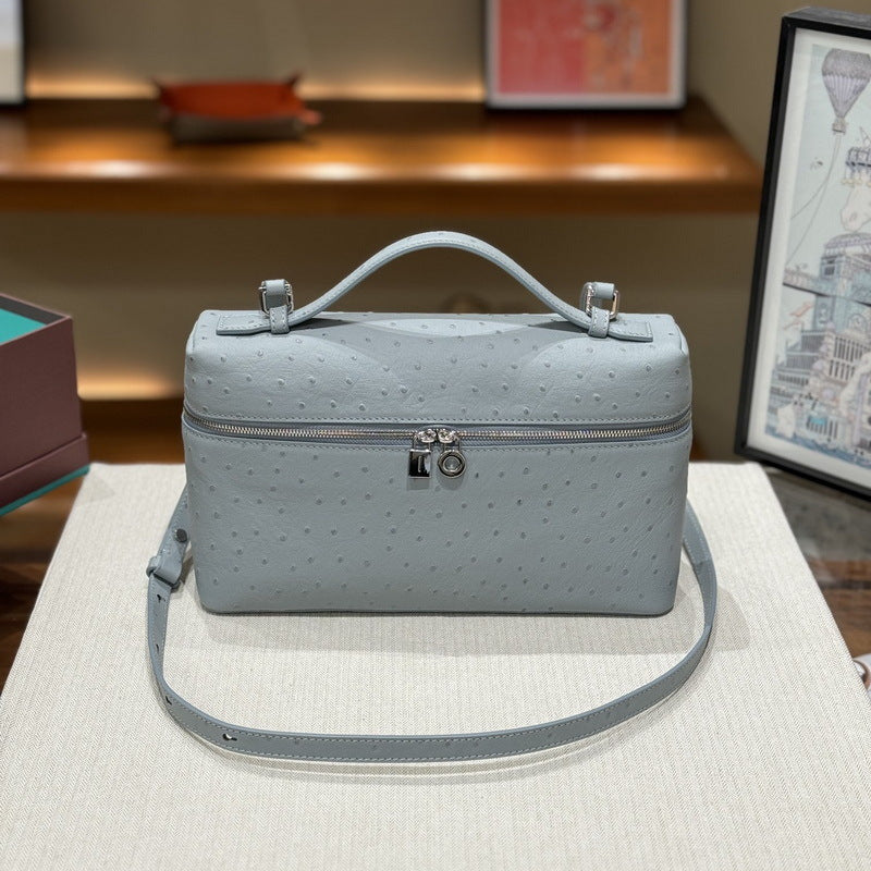 Extra Pocket Pouch in Top Grain Leather with Embossed Texture - Two Sizes product image 1