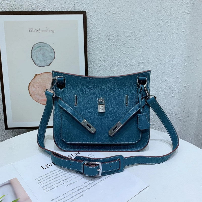 Top Grain Leather Messenger Shoulder Bag with Adjustable Strap detail image 16
