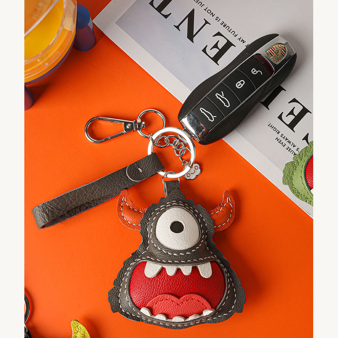HandsewGift Leather Monster Keychain Charm DIY Kit detail image 1