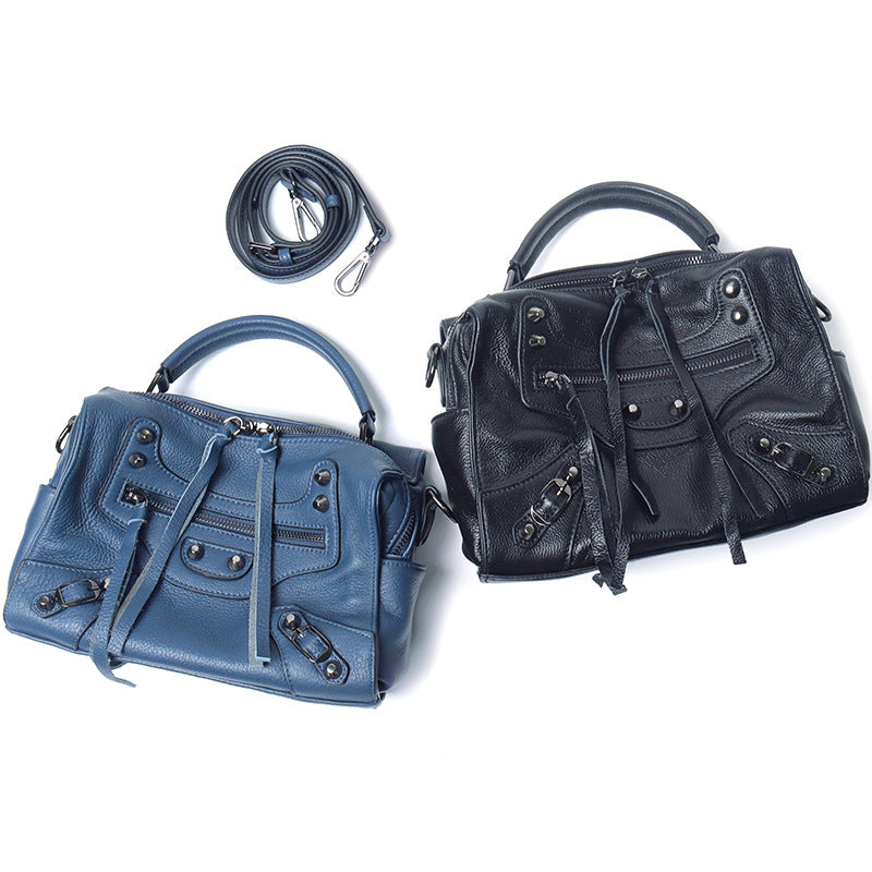 Top Grain Leather City Shoulder Bag with Zipper Closure for Women product image 1