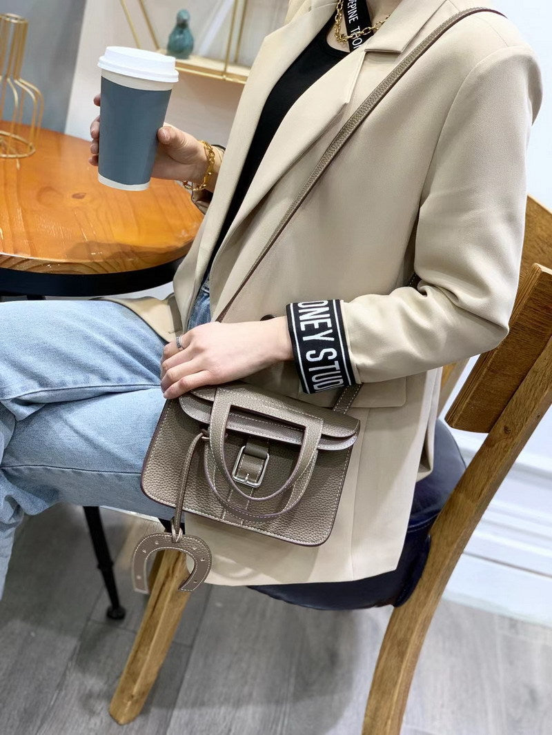 Convertible Top Grain Leather Handbag – Small & Medium Sizes detail image 10