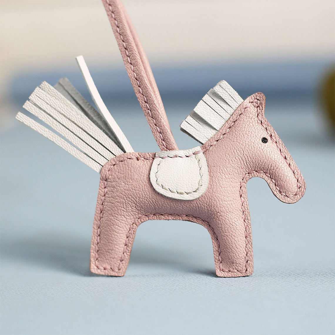 Handsew DIY Horse Bag Charm Kit - Sheep Leather, Pre-Cut & Punched detail image 1
