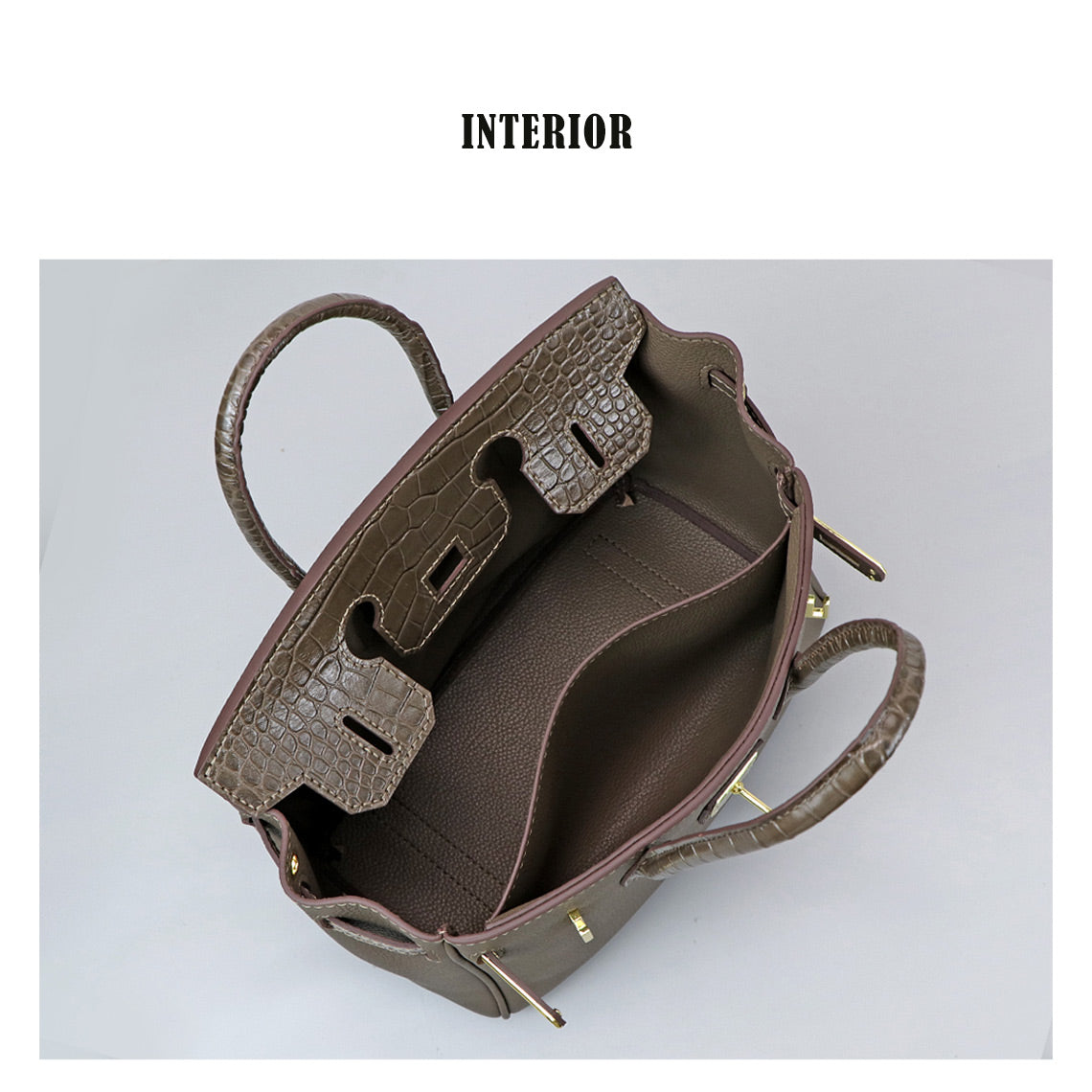 Top Grain Leather Bi-Color Bag DIY Kit with Pre-Punched Panels detail image 5