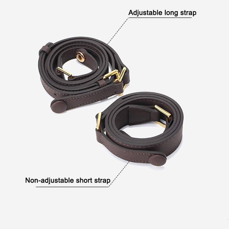 Fine Embossed Grain Leather Pochette Shoulder Bag with Detachable Straps detail image 3