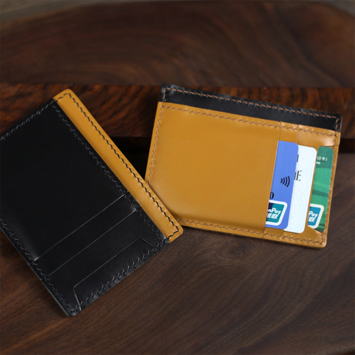HANDSEWGIFT Full Grain Leather Sleeve Card Wallet DIY Kit detail image 1