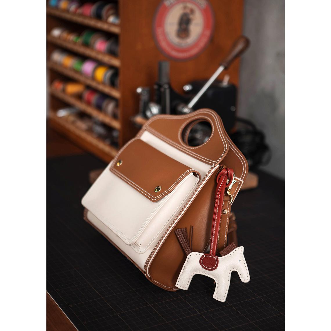 Handsew Leather Lady Pocket Crossbody Bag DIY Kit – Genuine Leather Sewing Kit detail image 7