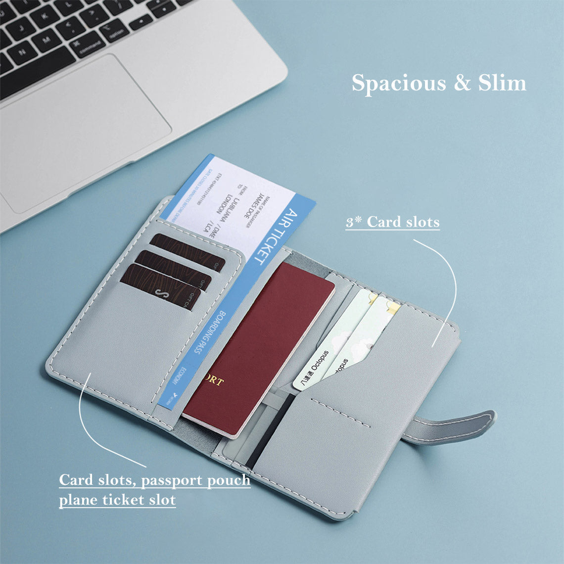 DIY Leather Passport Wallet Kit — Hand-Stitched, Pre-Cut & Pre-Punched detail image 3