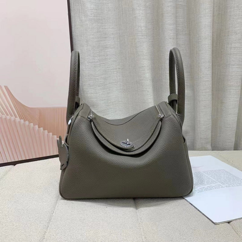 Pebbled Grain Leather Shoulder Bag for Women – Small and Medium Sizes detail image 11