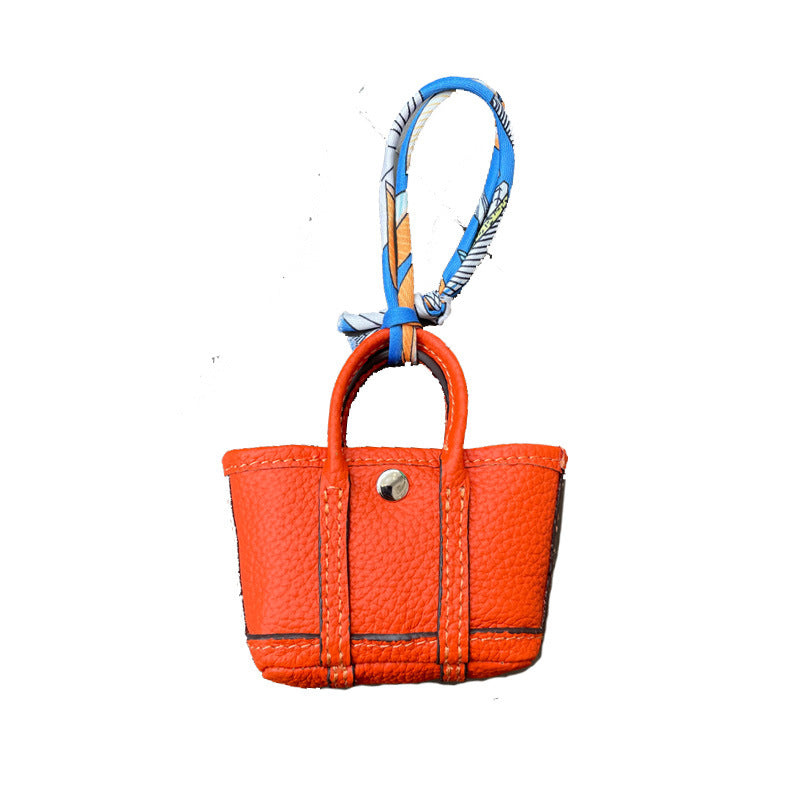 Mini Tote Bag Charm and AirPods Pro Holder in Top Grain Leather product image 1